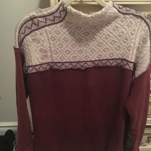 Anthropologie Burgundy Sweater